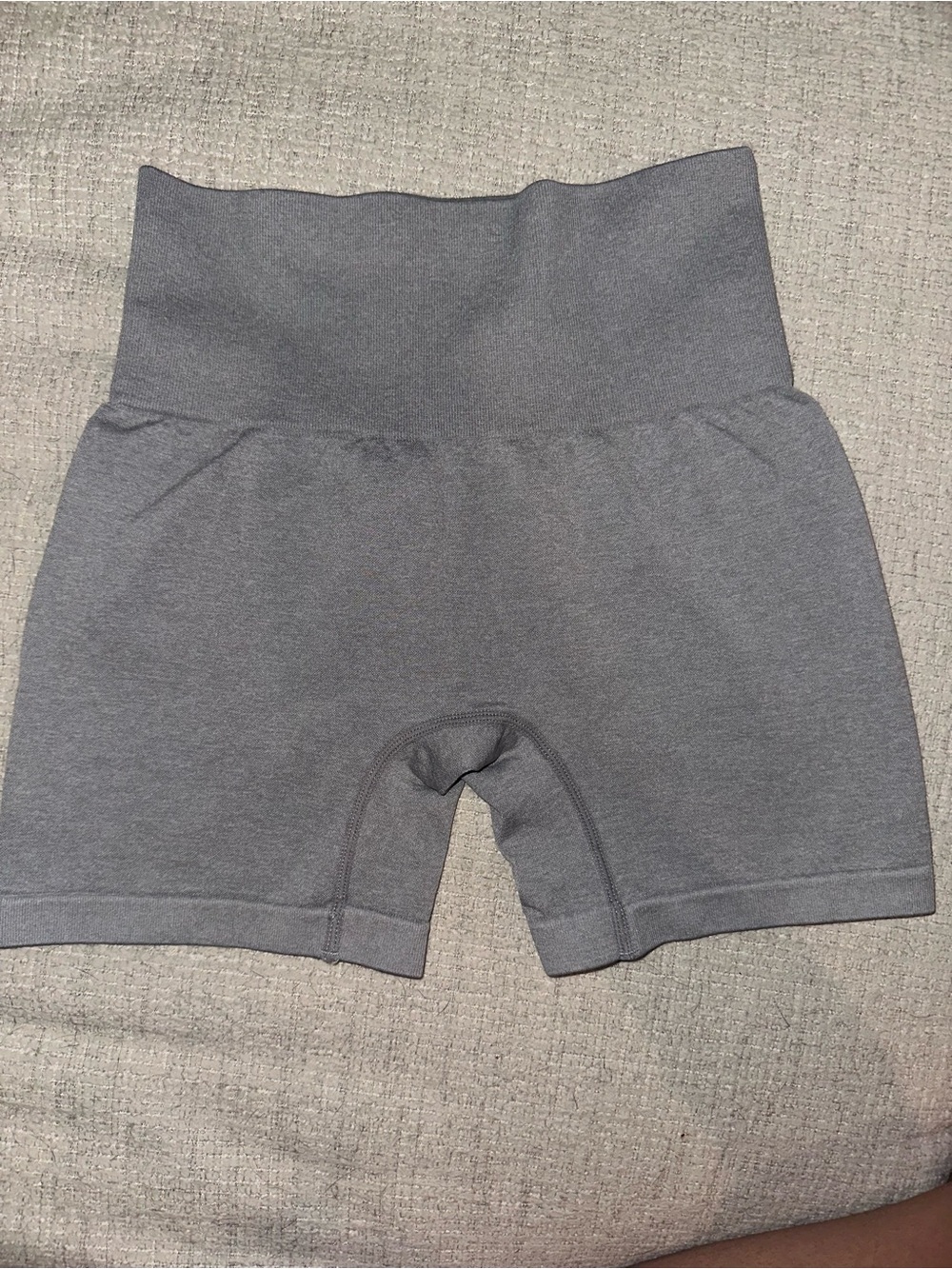Ambiance Seamless High-Waist Gray Bike Shorts